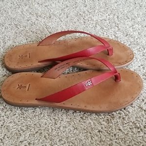 Frye Red Leather sandals